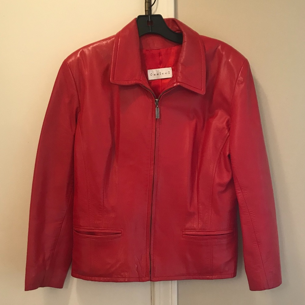 Vericci Red Leather Jacket